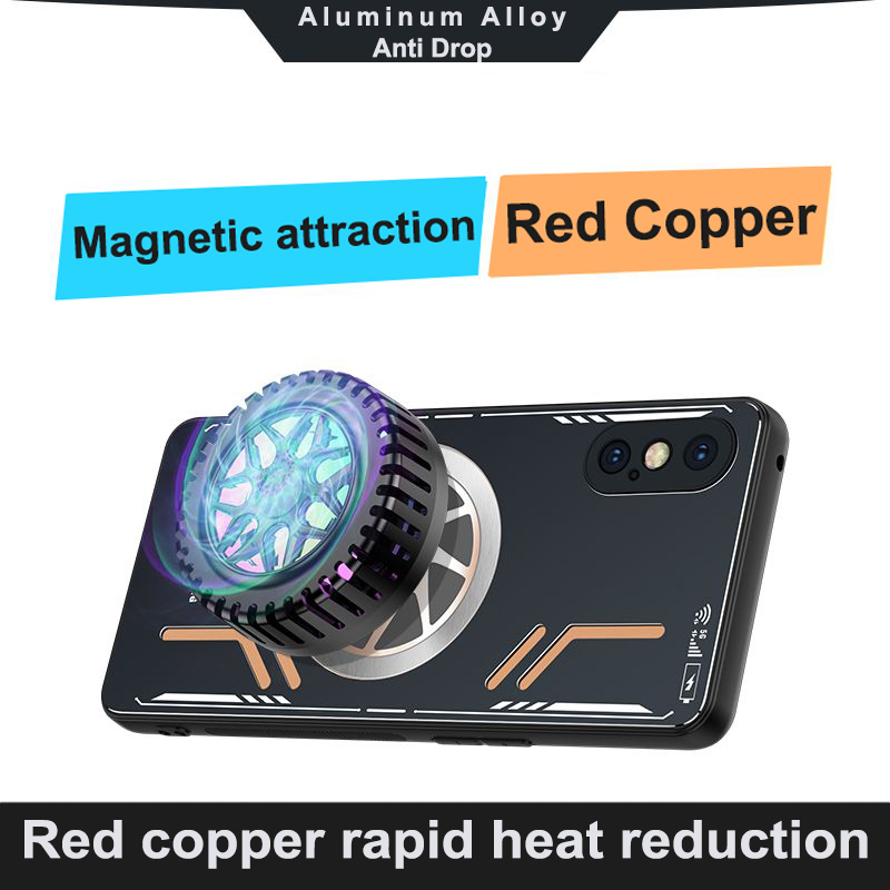 สําหรับ iPhone 12 Pro Max กรณี 13 14 Pro Graphene สําหรับ iPhone X XR XS Max เกมความร ้ อน Magnetic Cooling Shell + หม ้ อน ้ ําโทรศัพท ์