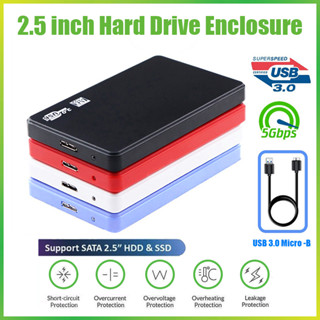 【จัดส่งรวดเร็ว】เคสฮาร์ดดิสก์ Ssd Sata เป็น USB 3.0 2.5 นิ้ว 5Gbps สําหรับแล็ปท็อป