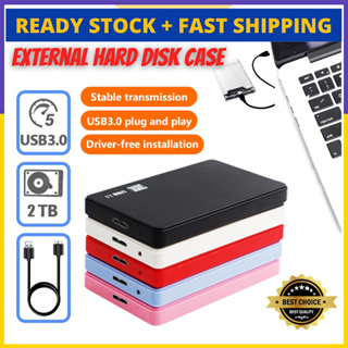 【จัดส่งรวดเร็ว】ฮาร์ดดิสก์ไดรฟ์ภายนอก Hdd Enclosure Sata เป็น USB 3.0 5Gbps HDD และ SSD ความเร็วสูง 2.5 นิ้ว