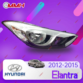 Hyundai Elantra 2012-2015 ไฟหน้าสำหรับ ไฟหน้า โคมไฟหน้า ไฟหน้า​โปรเจค​เตอร์​ โคมไฟหรถยนต์ เลนส์กระจก headlamp headlight front light lens