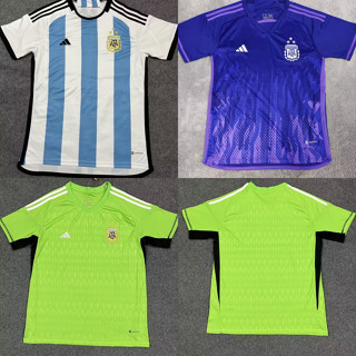 เสื้อกีฬาแขนสั้น ลายทีมชาติฟุตบอล Argentina 22-23 ชุดเหย้า และผู้รักษาประตู ไซซ์ S-2XL