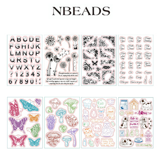 Nbeads Letter Clear Stamps Transparent Silicone Stamp for Card Making Decoration and DIY Scrapbooking