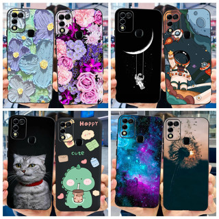 เคสโทรศัพท์มือถือ ซิลิโคนนิ่ม ลายการ์ตูนน่ารัก สีดํา สําหรับ Infinix Hot 11 Play Infinix Hot11 Play 2021