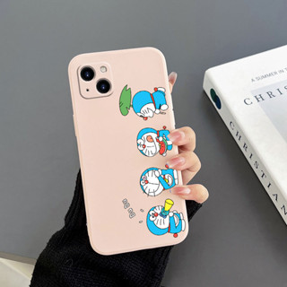 เคสโทรศัพท์มือถือ Tpu ขอบตรง ลายการ์ตูนโดราเอมอน สําหรับ iPhone 13 iPhone 13 pro iPhone 13 pro max iPhone 13 Mini iPhone 14 iPhone 14 plus