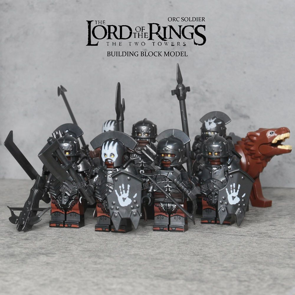 Kt1033 บล็อคตัวต่อ รูป Lord of The R Orc Heavy Infantry Spear Uruk-hai