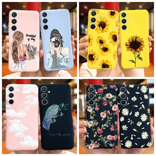 เคสโทรศัพท์ซิลิโคน TPU แบบนิ่ม ลายดอกทานตะวัน สีแคนดี้ สําหรับ Samsung Galaxy A54 5G SM-A546B