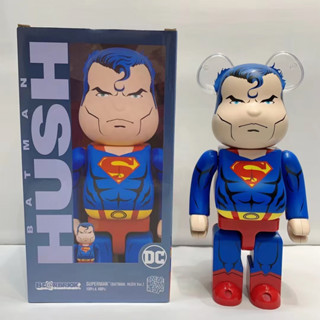 Bearbrick - ฟิกเกอร์อะนิเมะ Superman Batman Hush Ver. 400% 28 ซม. ABS คุณภาพสูง ของขวัญ สําหรับเก็บสะสม