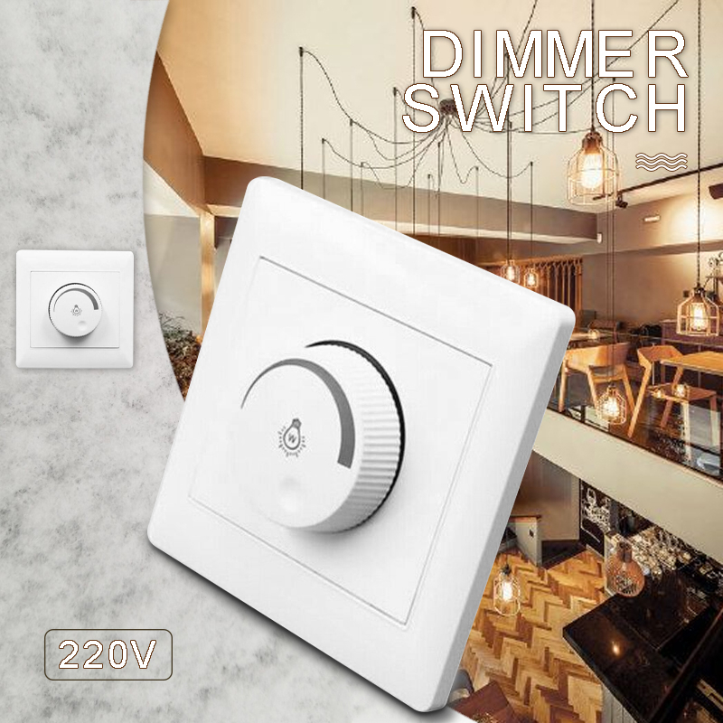 LED Dimmer สวิตช์ไฟคู่สําหรับหรี่แสงได้สีขาว 220V-250V ในครัวเรือน