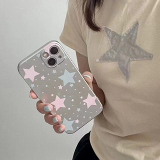 เคสโทรศัพท์มือถือ ชุบเงิน ลายดาว สําหรับ iPhone14 13 12 11 X 8P 7P