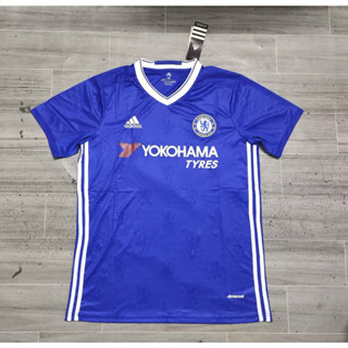 เสื้อกีฬาแขนสั้น ลายทีมชาติฟุตบอล CFC Chelsea 16-17 ชุดเหย้า สไตล์เรโทร