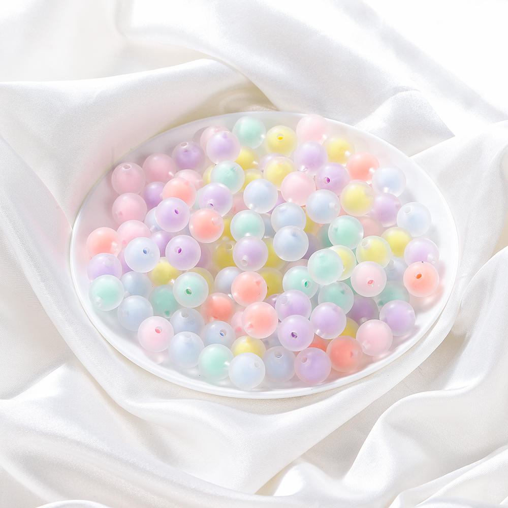 St. kunkka 50Pcs  8-10mm  ลูกปัดอะคริลิคใส ทรงกลม หลากสี สําหรับทําเครื่องประดับ สร้อยคอ สร้อยข้อมือ DIY 50 ชิ้น - รูปที่ 2