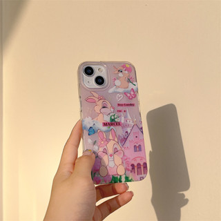 เคสโทรศัพท์มือถือ TPU ลายกระต่ายปราสาท สําหรับ iPhone 14 Promax 13 12 Pro Max 12 Pro 12