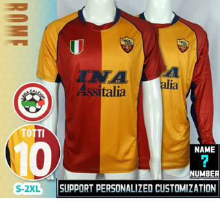เสื้อยืดแขนสั้น พิมพ์ลาย Roma Champions League Edition 01-02 สไตล์วินเทจ ไซซ์ S-2XL