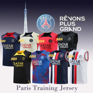 เสื้อกีฬาแขนสั้น ลายทีมชาติฟุตบอล PSG 23-24 ชุดเหย้า คุณภาพสูง สําหรับผู้ชาย