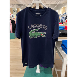 Lacostae เสื้อยืดคอกลม แขนสั้น พิมพ์ลายหนังจระเข้ ระบายอากาศ ขนาดใหญ่ สําหรับผู้ชาย TH9299