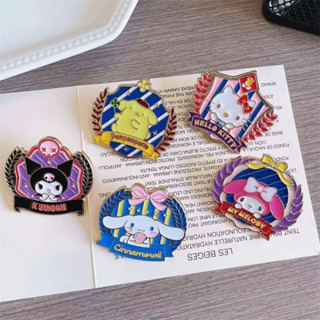 SANRIO เข็มกลัดโลหะ จี้การ์ตูน Kulomi Kitty Cat Pin JK น่ารัก สําหรับนักเรียน