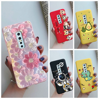 เคสซิลิโคนนิ่ม ลายดอกไม้น่ารัก สําหรับ Vivo V17 Pro V17Pro Vivo V17 Pro 1909 1910