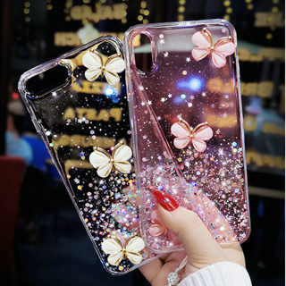 Casing Realme C55 10 4G Pro 5G Pro+ C33 C20 C31 C35 C21Y C25Y C20 C11 2021 Narzo 50i 50A Prime ins Crystal Butterfly Clear Soft Case Buling Epoxy Star Glitter Shockproof Phone Back Cover QH 03