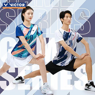 Victory ใหม่ เสื้อกีฬาแบดมินตัน ผ้าถัก แบบแห้งเร็ว น้ําหนักเบา สําหรับผู้ชาย และผู้หญิง