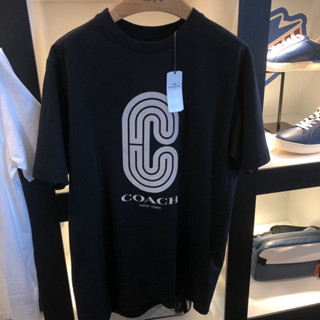 Coach ใหม่ ขายดี เสื้อยืด ผ้าฝ้าย พิมพ์ลาย สําหรับผู้ชาย และผู้หญิง