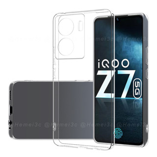 สําหรับ Vivo IQOO Z7 Z7x 5G เคสใส บางเฉียบ เคสโทรศัพท์ TPU นิ่ม