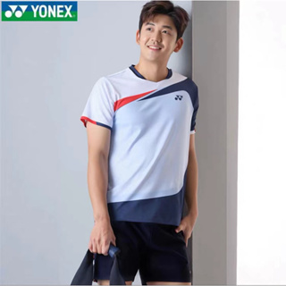 Yonex เสื้อกีฬาแบดมินตัน แขนสั้น แบบแห้งเร็ว สําหรับผู้ชาย และผู้หญิง