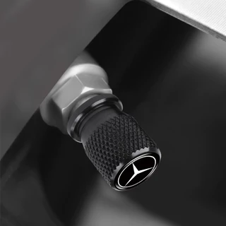 ฝาครอบวาล์วล้อรถยนต์ อลูมิเนียม กันฝุ่น สําหรับ Mercedes Benz Class W212 W211 W210 W203 W204 W205 CLA GLK CLS A C E 4 ชิ้น