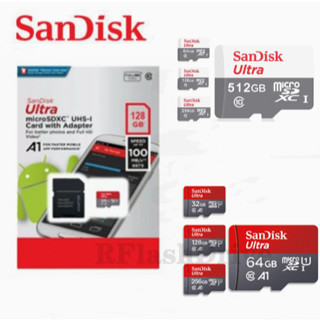 Sandisk การ์ดหน่วยความจํา Micro SD Ultra A1 4GB 8GB16GB 32GB 64GB 128GB 256GB 512GB Class 10