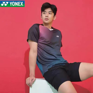 Yonex ชุดเสื้อแบดมินตัน แขนสั้น แห้งเร็ว ระบายอากาศ เหมาะกับฤดูร้อน สําหรับผู้ชาย และผู้หญิง