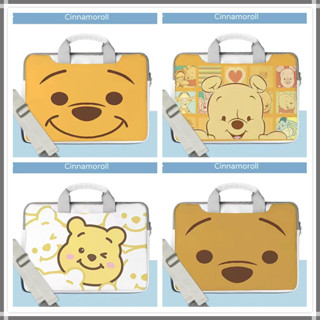 ⭐️Send shoulder strap⭐️PU Waterproof Computer bag Cartoon Winnie the Pooh laptop bag 12 13 15 14 15.6 inch Sleeves