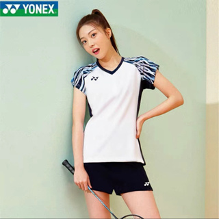 Yonex เสื้อกีฬาแบดมินตัน แขนสั้น ระบายอากาศ แห้งเร็ว สําหรับเด็กผู้ชาย และผู้หญิง