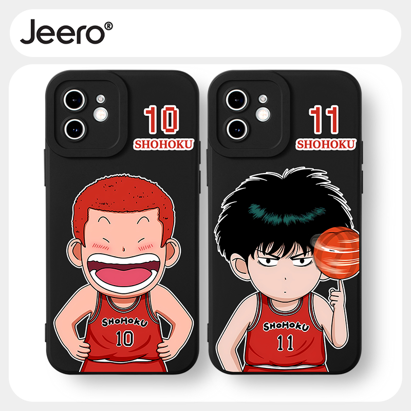 Jeero เคสไอโฟน เคสซิลิโคนนุ่มกันกระแทกการ์ตูนอนิเมะตลกสีดำ เคสโทรศัพท์ Compatible for iPhone 16 15 14 13 12 11 Pro Max SE 2020 X XR XS 8 7 ip Plus HFF3031