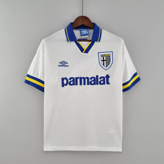 เสื้อกีฬาแขนสั้น ลายทีมชาติฟุตบอล Parma Home Away 93-95 ชุดเหย้า สไตล์วินเทจ