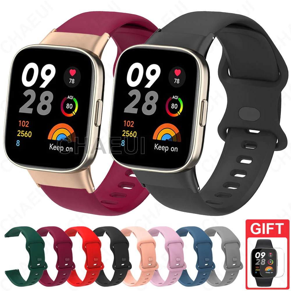 สายรัดซิลิโคนสร้อยข้อมือสายนาฬิกาสําหรับ Redmi Watch 4 3 Active / Redmi Watch 6 5 Active Lite
