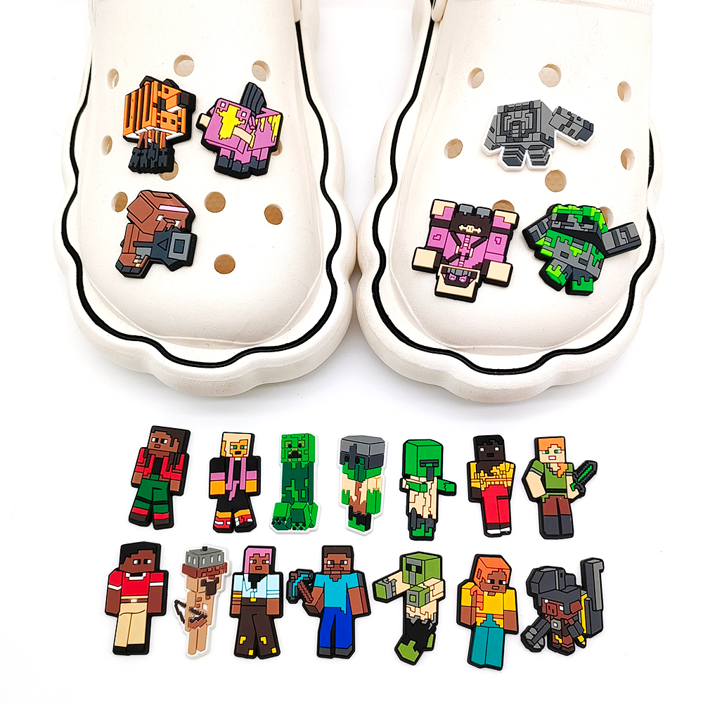 Minecraft จี้รูปรองเท้า crocs jibbitz เครื่องประดับ สําหรับตกแต่งปาร์ตี้ เด็กผู้ชาย ผู้หญิง