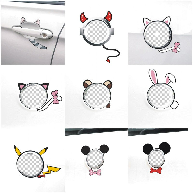 สติ๊กเกอร์ติดรถ Pikachu Totoro การ์ตูนน่ารักน่ารักตกแต่งสําหรับโลโก้ Trunk