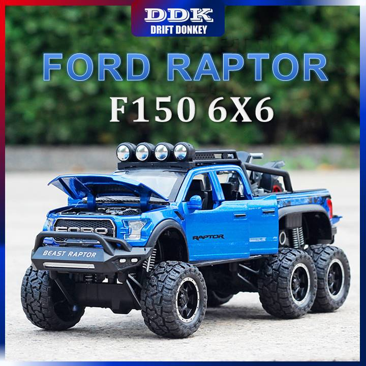 Ddk โมเดลรถยนต์ สเกล 1:28 Ford RAPTOR F150 6X6 โลหะอัลลอย ของเล่น ของขวัญวันเกิด สําหรับเด็กผู้ชาย เพื่อน ของขวัญคริสต์มาส
