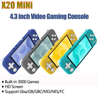 X20mini เครื่องเล่นเกมคอนโซลวิดีโอเกม แบบพกพา 3000 เกม แนวเรโทร คลาสสิก