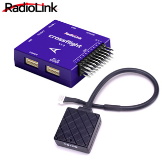 Radiolink Crossflight ตัวควบคุมการบิน พร้อม Mini M8N GPS 10 PWM ช่อง สําหรับโดรน เฮลิคอปเตอร์ เครื่องบิน เฮลิคอปเตอร์ รถยนต์ เรือ