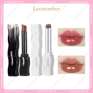 Leemember Lip Lipstick ลิปสติก ลิปกลอส เพิ่มความชุ่มชื้น เนื้อลิขวิด สีดํา สําหรับนักเรียน ปาร์ตี้ สํานักงาน