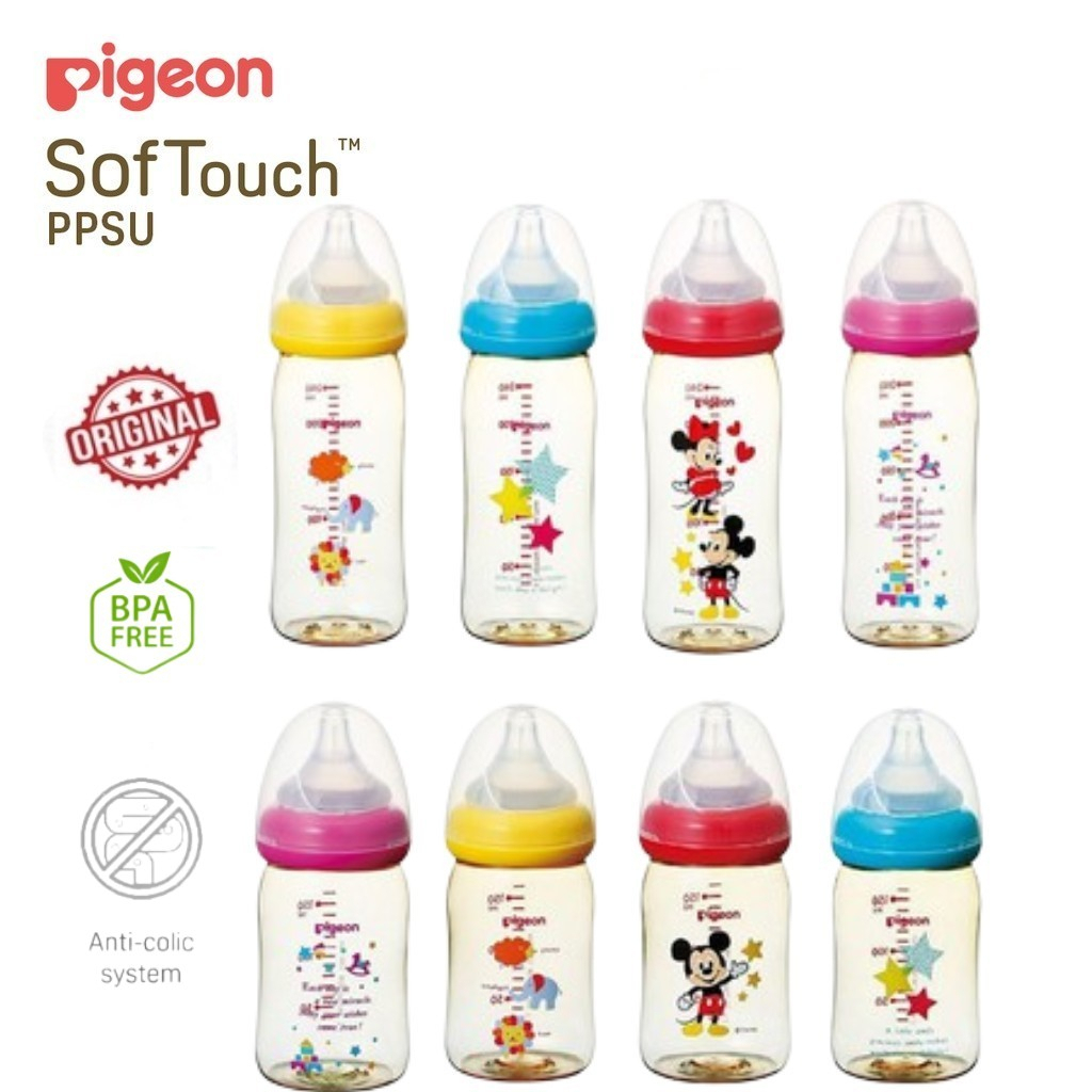 ขวดนม Pigeon Limited Edition Mickey 5 ออนซ์ / 160 มล. & 8 ออนซ์ / 240 มล. สำหรับทารก