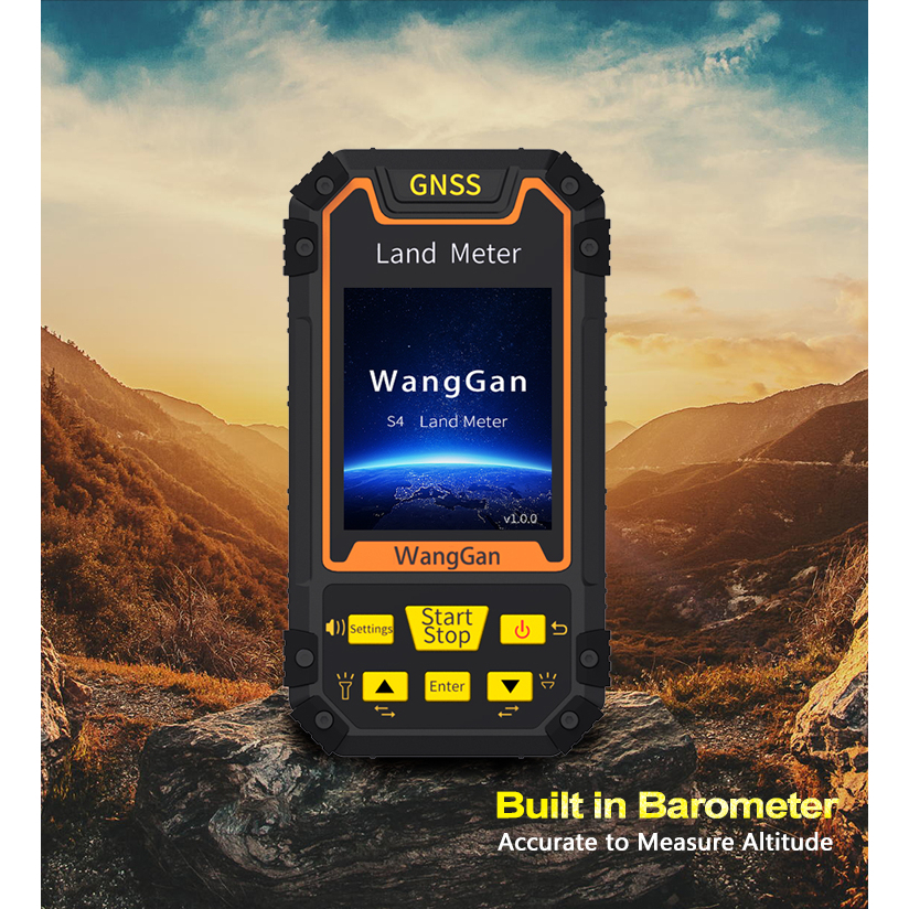 Wanggan เครื่องวัดพื้นที่ หน้าจอสี S4 GPS GNSS แบบมืออาชีพ