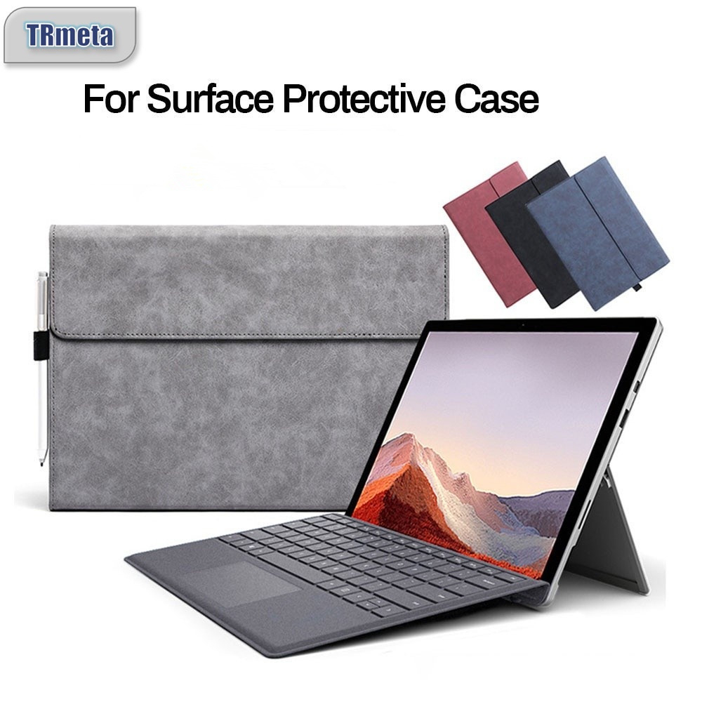 ซองหนัง PU สําหรับ Microsoft Surface Pro 11 10 9 Pro 8 Pro 7 Pro 7 Plus Pro 6 Pro 5 Pro 4 Pro X แท็บเล็ตสําหรับ Surface Go 1 2 3 ฝาครอบแล็ปท็อป