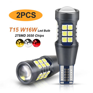 หลอดไฟท้ายรถยนต์ Led T15 W16W T15 921 912 Bulb 3030 27SMD 12V สว่างมาก 2 ชิ้น