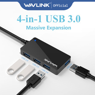 Wavlink SuperSpeed ฮับ USB 3.0 4 พอร์ต