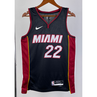 hot pressed 2023 nba Miami Heat No. 22 Butler black V basketball jersey