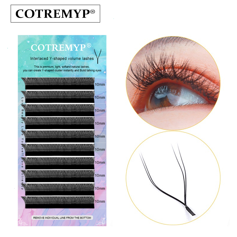 Cotremyp YY ขนตาปลอม ขนมิงค์ นุ่ม เบา ธรรมชาติ ต่อขนตา แต่งหน้า ตาข่าย ตาปลอม