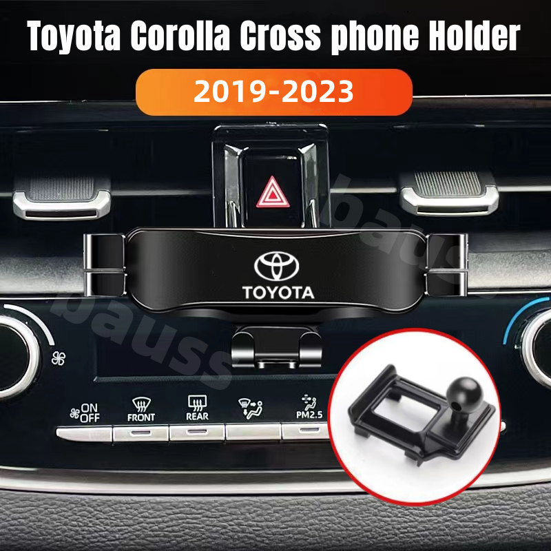 [ที่วางโทรศัพท์] Toyota Corolla CROSS 2019 2020 2021 2022 2023 2024 2025 รถ Airvent Mount คลิปเครื่องประดับอลูมิเนียมแรงโน้มถ่วง Aksesori