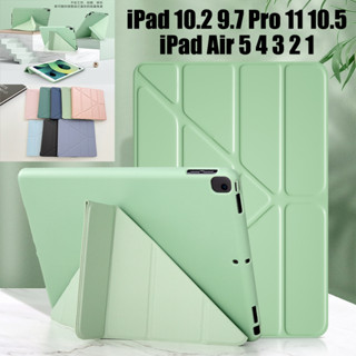 เคสแท็บเล็ต TPU นิ่ม แบบฝาพับ ตั้งได้ สําหรับ iPad 10.2 9th 8th 7th Gen Pro 11 10.5 6 5 9.7 2017 2018 Air 5 4 3 2