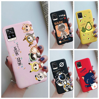 เคสซิลิโคนนิ่ม ลายการ์ตูนนักบินอวกาศน่ารัก สีแคนดี้ สําหรับ Vivo V20 V20Pro Case V2025 V2024